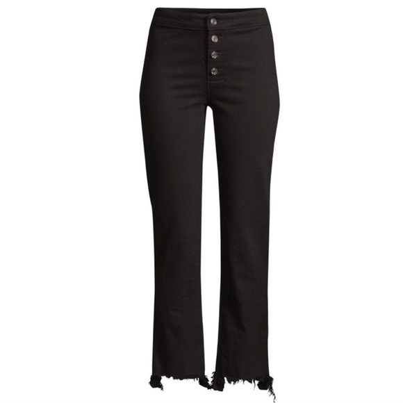 NEW RTA BLACK DISTRESSED BUTTON FRONT JEANS - Picture 7 of 7